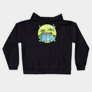 Van Life green design for van lifers and van enthusiasts Kids Hoodie